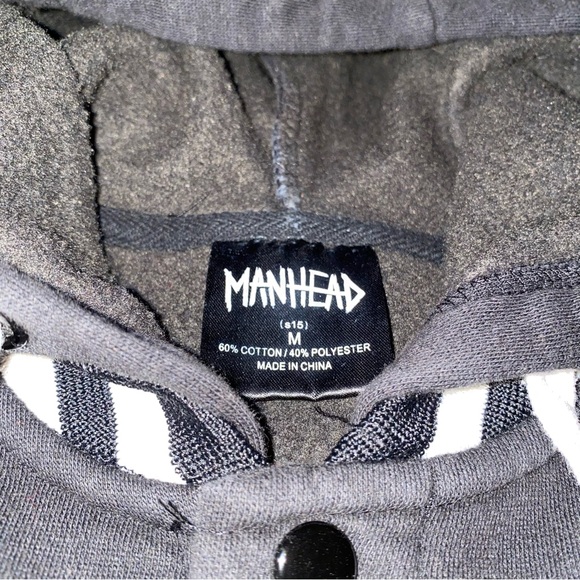 Panic! At The Disco Black and White Varsity Button Up Hoodie - Picture 4 of 4